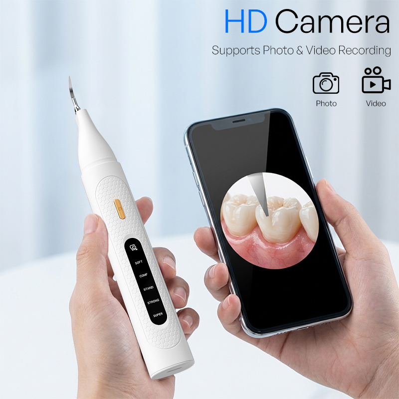 Teeth Whitening Mouthwash - Limpiador Dental Ultrasónico Visual con Cámara,