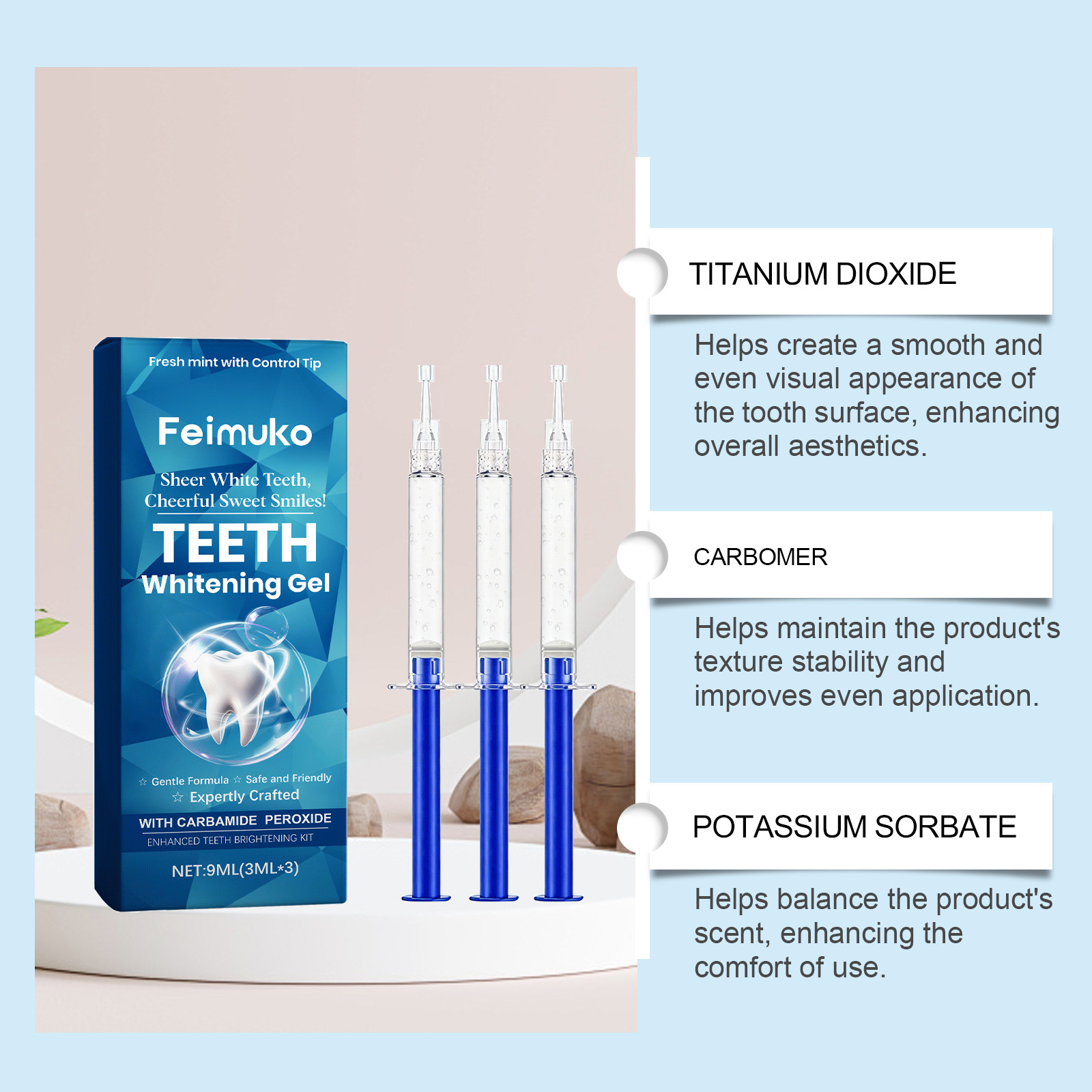 Gel blanqueador de dientes Fei - Teeth Whitening Kit reseña y precio
