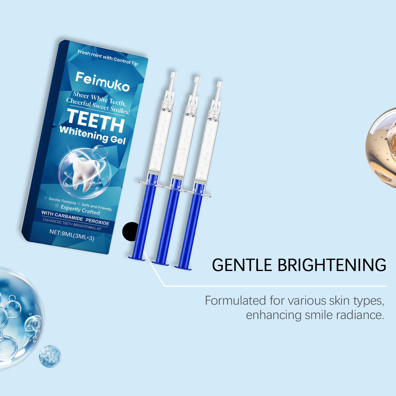 Gel blanqueador de dientes Fei - Teeth Whitening Kit reseña y precio